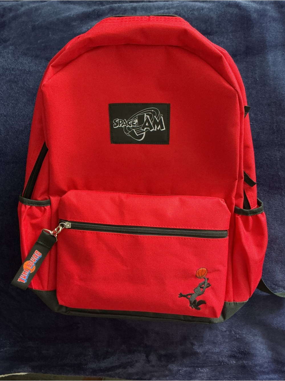 Space Jam Red Kids Backpack with Basketball Patch